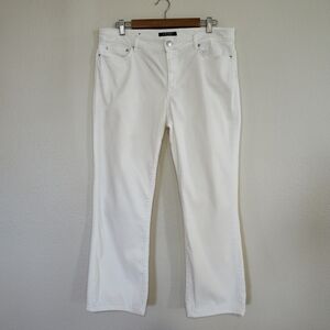 Lauren Ralph Lauren Crisp White Women's Premiere Straight-Leg Crop Jeans Size 12